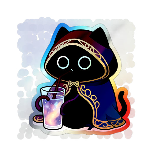 Holographic Cat  Arcane Chill Mode Stickers