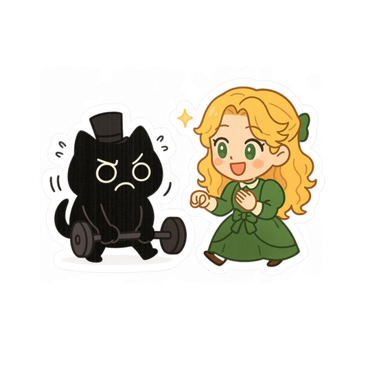 Meow's Workout Sticker