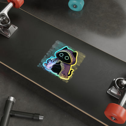 Holographic Cat  Arcane Chill Mode Stickers