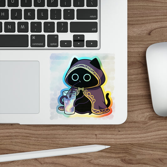 Holographic Cat  Arcane Chill Mode Stickers