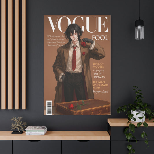 VOGUE FOOL Poster – Klein Moretti Cover Edition Canvas Wall Art
