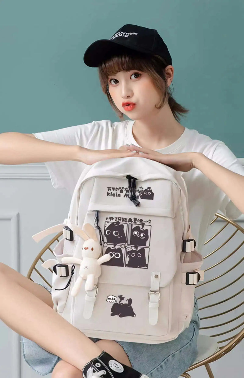 Klein Meow School Backpack – Confused Cat Edition